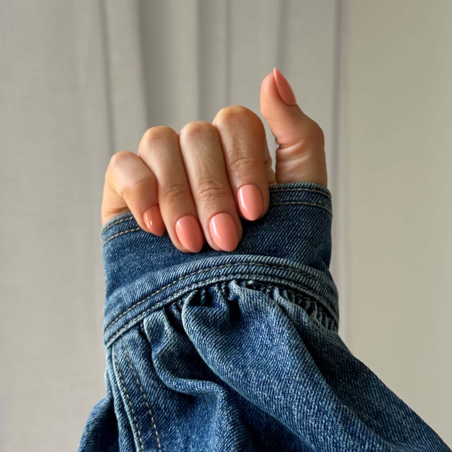Peach Press on Nails
