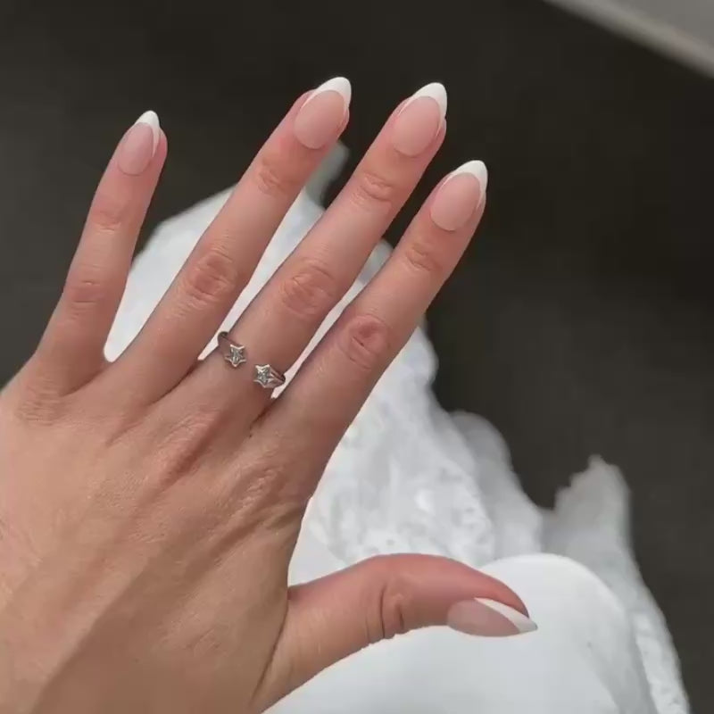 White Tip Press On Nails Video