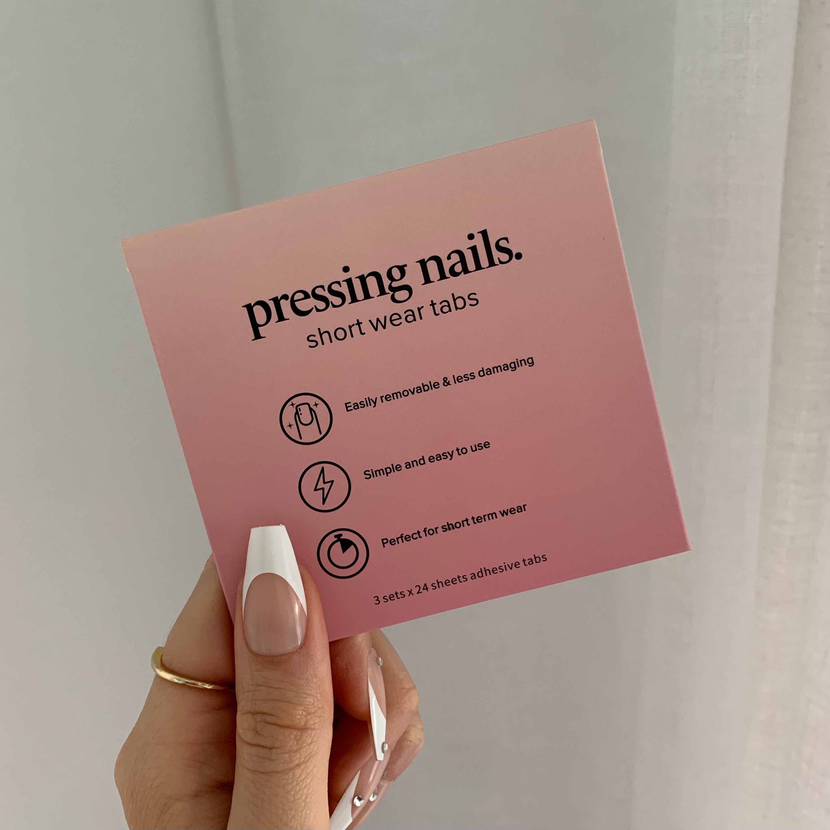 pack pf pressing nails short wear tabs